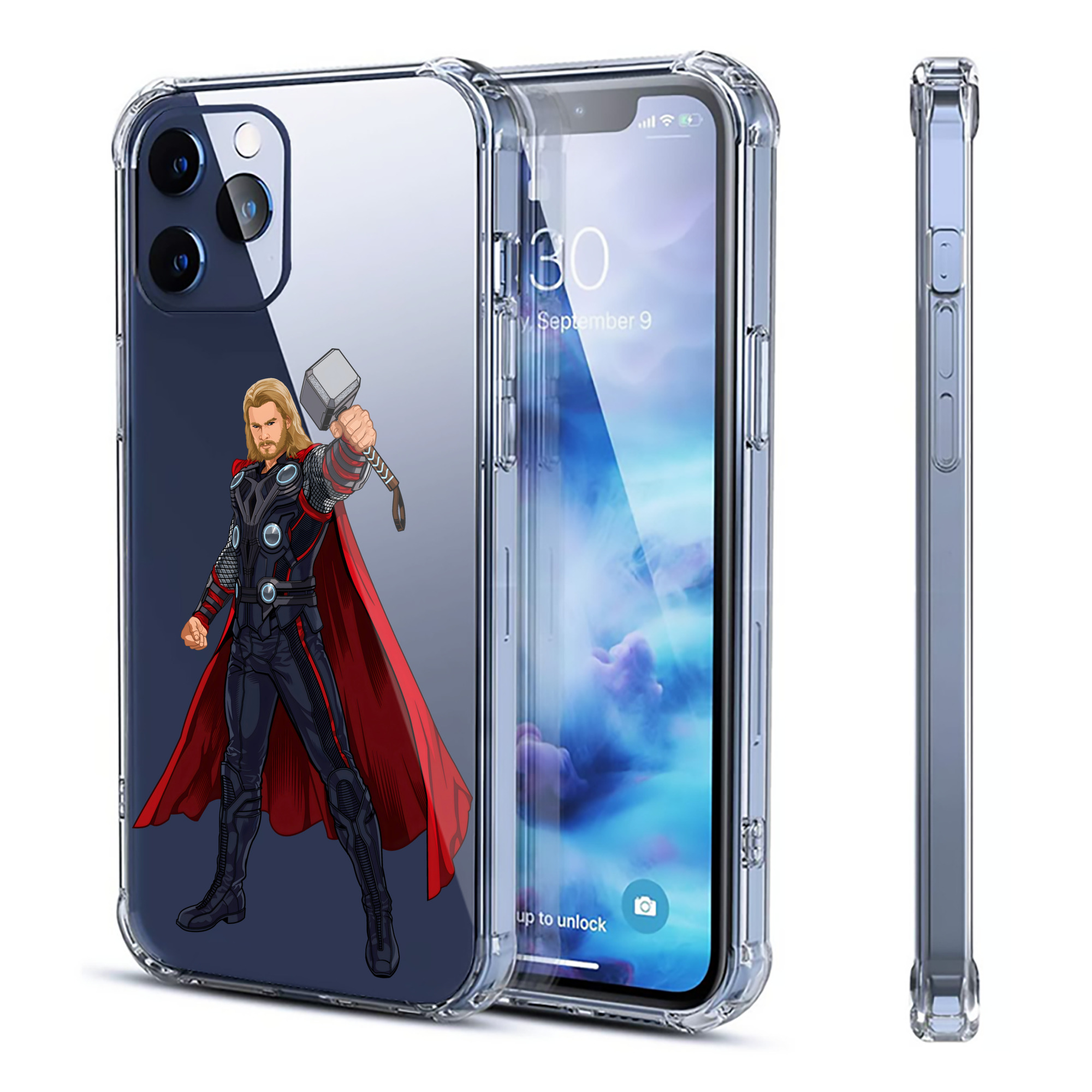 （画像用） アベンジャーズ The Avengers 【iPhone 12シリーズ対応】透明スマホケース（クリアソフトケース）